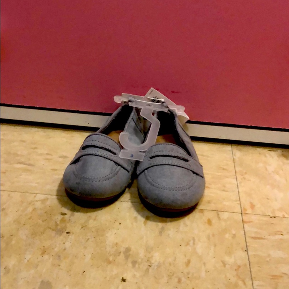 Gray/Blue Loafers